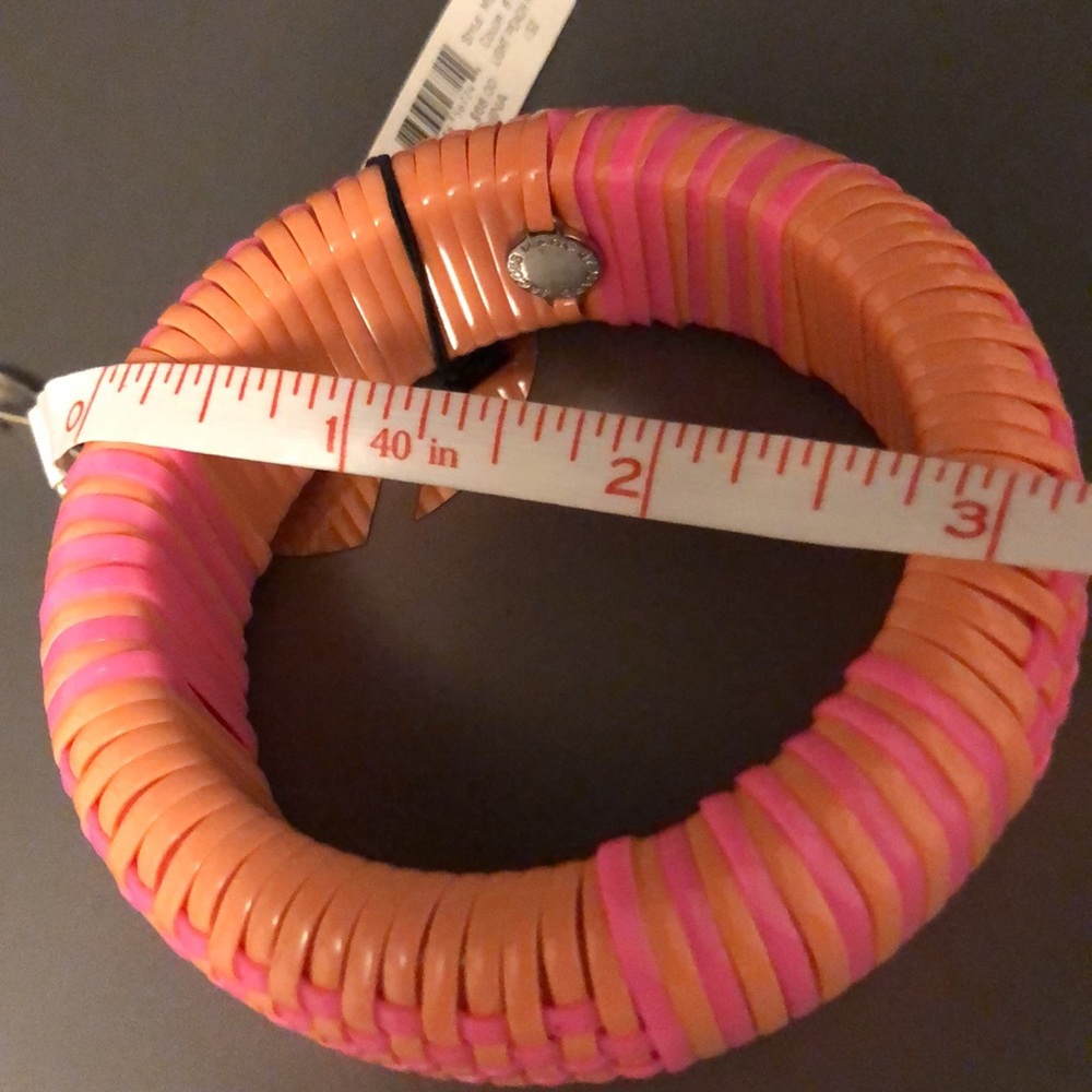 Marc Jacobs vinyl woven bangle bracelet new peaches - Picture 7 of 10
